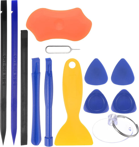 uxcell 12in1 Set Electronics Repair Tool Kit, Plastic Pry Bar, Scraper, Disassemble Removing Set for Screen Glue Removal...