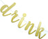 Drink Up Bitches With Champagne Glass Gold Glitter Hanging Sign Banner- Bachelorette, Engagement, Birthday Party, Bridal Shower Hen Night Girls Ni...