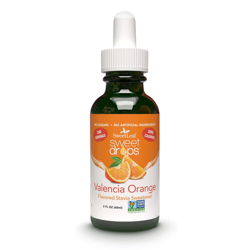 SweetLeaf Sweet Drops Valencia Orange Liquid Stevia Sweetener - Orange Stevia Drops, Zero Calories, Zero Sugar, Non-GMO, Gluten-Free, Keto Friendl...