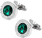 Emerald Green Crystal Cufflinks Green Crystal Gem stone cuff links YW09N...