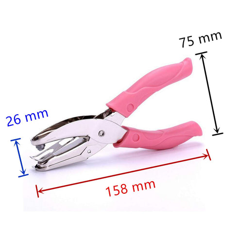 MIAO JIN 2Pcs 1/4 Inch Heart and Star Metal Single Handheld Hole Punch for DIY Craft Paper Scrapbook Puncher Hand Tool with Grip (Star&Heart)...