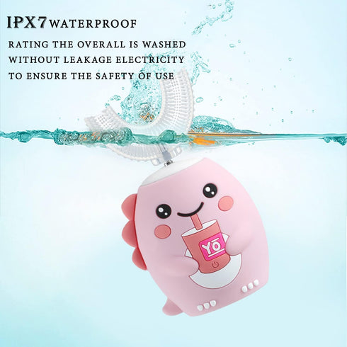 Kids Electric Toothbrushes, U Shaped Ultrasonic Toothbrush,Rechargeable Kids Toothbrush w/Smart Timer,IPX7 Waterproof Design,Sonic Toothbrush Kids...
