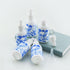 4 PCS 1 2/3oz (50ml) Blue and White Porcelain Ceramic Dropper Bottles Perfume Aromatherapy Cosmetic Container Essential Oils Sample Empty Dropper ...