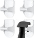 Taiyin 4 Pcs Wall Mount Spray Bottle Hooks Holder Spray Bottle Hanger Adhesive Hook to Create Storage Space Spray Bottle Rack Organizer Hanger for...