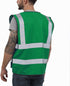 Reflective Vest High Visibility with Pockets and Zipper, Green L...