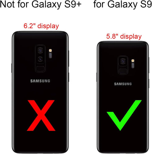 Vofolen Case for Galaxy S9 Case Wallet ID Slot Credit Card Holder Pocket Scratch Resistant Dual Layer Protective Bumper Rugged TPU Rubber Armor Ha...