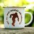 Bigfoot Sasquatch Enamel Campfire Mug, Outdoor Camping Coffee Cup, Mountain Nature Hiking Camp Lover Gift (12oz)...