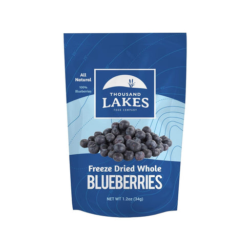Thousand Lakes Freeze Dried Fruit - Blueberries 1.2 ounces | No Sugar Added | 100% Whole Blueberries...