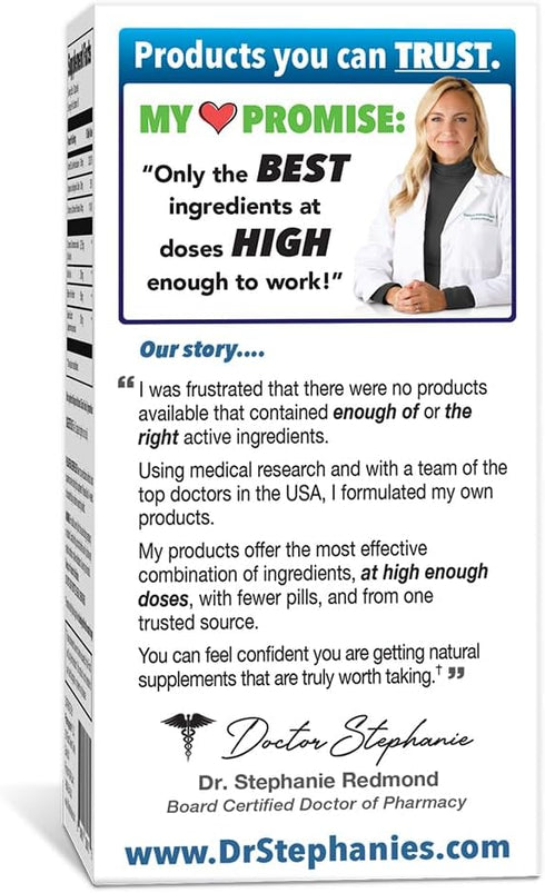 Blood Sugar 24 Hour - 7 in 1 Formula with Cinnamon, Banaba, Chromium, Milk Thistle, & More - Once Daily Supplement by Dr. Stephanie's...
