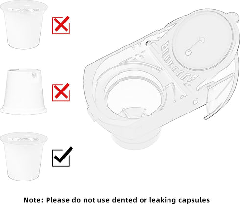 KOTLIE EM-308A Capsule Coffee Machine Pod Accessory for K-cup Capsule...