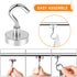 MIKEDE Magnetic Hooks Heavy Duty, 28Lbs Neodymium Magnets with Hooks for Refrigerator, 10Pcs Strong Cruise Hooks for Hanging, Magnetic Hanger for ...