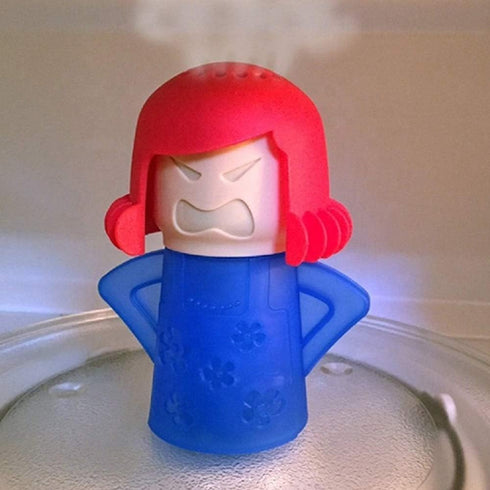 Angry Mama Microwave Oven Cleaner Kitchen Gadget Water and Vinegar Cleaning Angry Mom High Temperature Steamer Easy Use Chemical Free Eco Cleans f...