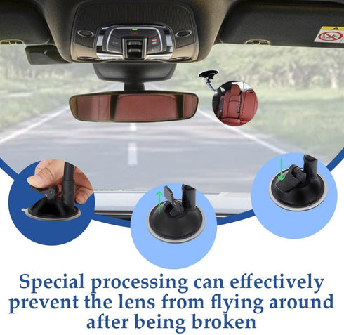 Rear View Mirror, Interior Rear View Mirror Extender, Convex Rear View Mirror with Suction Cup, Anti Glare 360 Degrees Adjustable Wide Angle HD Au...