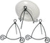 BANBERRY DESIGNS Black Metal Folding Easel - Display Plate Stand - Swirling Spiral Scroll Design - Set of 3- 7" H...