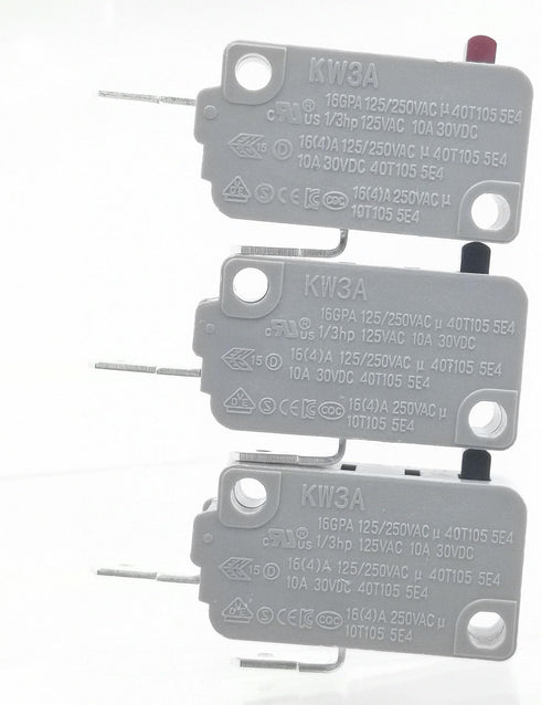 KW3A Microwave Oven Door Switch 16A 125/250V Door Interloc (2 Normally Open and 1 Normally Closes)...