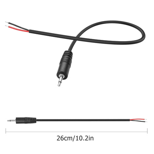 YAODHAOOD Replacement 2.5mm Male Plug to Bare Wire Open End TS 2 Pole Stereo 1/8" 2.5mm Plug Jack Pigtail Audio Cable for Headphone Microphone Cab...