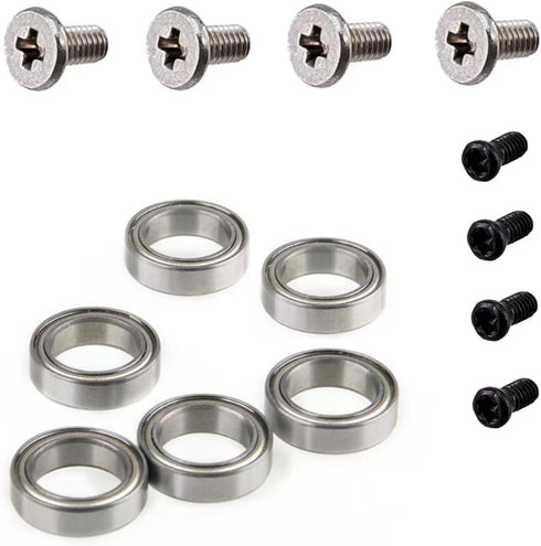 6Pcs Bearings,4Pcs Bearing Screws & 4Pcs Blades Screws for Mini Pneumatic Chamfering Machine,Replaceable Chamfering Tool Accessories Kits...