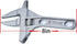 findmall Adjustable Wrench 6-68mm 8-Inch Short Shank Large Openings Wide Jaw Ultra-thin Wrench Lightweight Aluminum Alloy Repair Tools Fits for Ba...