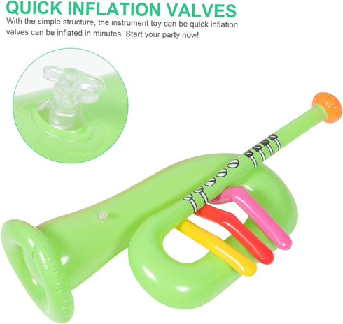 IMIKEYA 3pcs Inflatable Musical Instrument Instruments for Kids Music Decor Inflatable Toy Music Party Decoration Portable Inflation Instrument Bl...