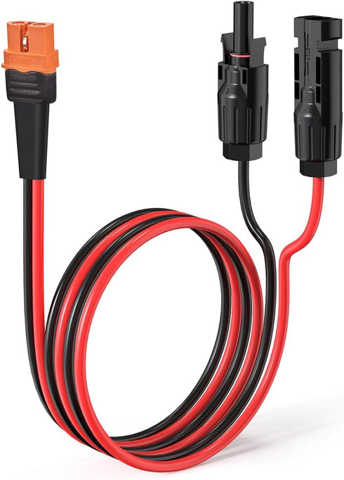 10AWG 6FT Solar to XT60i Cable 2 6 10 25 35 50 75 100FT Solar Connector to XT60i Adapter Cable for Portable Power Station (6FT)...