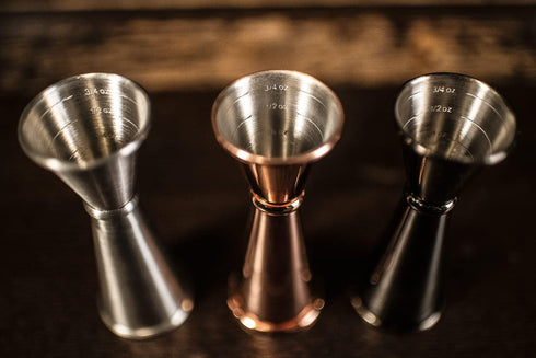 BARIANTTE Cocktail Jigger for Bartending, 2 oz 1 oz Japanese Measuring Shot Glass - Silver...