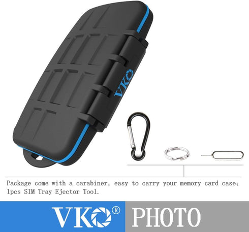 VKO SD SDHC SDXC Micro SD TF Memory Card Case Holder Organizer Carrying Box Keeper,Shockproof Storage Protector Cover for Computer Camera Media 12...