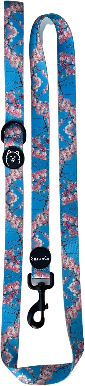 ShawnCo Dream Walk Dog Leash- Premium, Nylon Pet Leash with Soft Neoprene Handle for Small, Medium and Large Dogs (Freckle's Garden, Medium/Large)...