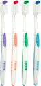 Falcon Toothbrush with Curved Filaments, Deep Reach (Family Care - Medium Bristles), 4 Colors - 4 Count (Pack of 1)...