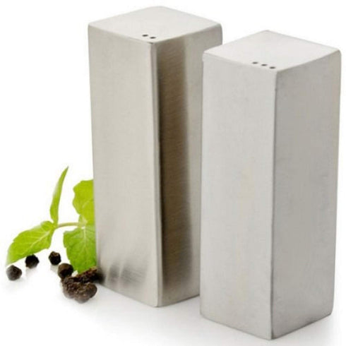 American Metalcraft 2-1/2" Rectangle Stainless Steel Salt & Pepper Set, Silver...
