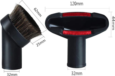 Vacuum Attachments Accessories 1 1/4 inch Vacuum Cleaner Tools Kit Vacuum Dusty Brush with 1 1/4 inch or 1 3/8 inch Standard Hose Adapter...