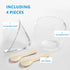 ThougrLyh Caviar Server Set Glass Caviar Dish with 2 Pcs Shell Caviar Spoons Chiller Server with Ice Holder for Shrimp Ice Cream Martinis and Cock...