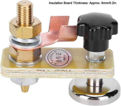 Welding Magnetic Single Head, Soldering Grounding Connector Tool Welding Magnet Ground Clamp with Thickened Insulation Board...