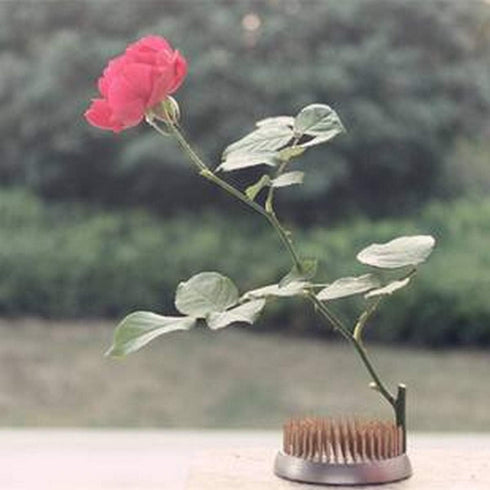 JapanBargain 3149, Japanese Ikebana Kenzan Flower Frog for Flower Arrangements Brass Floral Arranging Pin Needle Holder Made in Japan, 2-1/4" Diam...