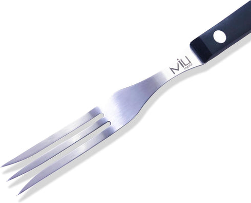 WALLFARM Granny Fork 10" 3-Tine - Pro-Grade Stainless Steel - Heat-Resistant BBQ Meat Fork - Ideal for Serving, Cooking, Turning, Roasting, Shredd...