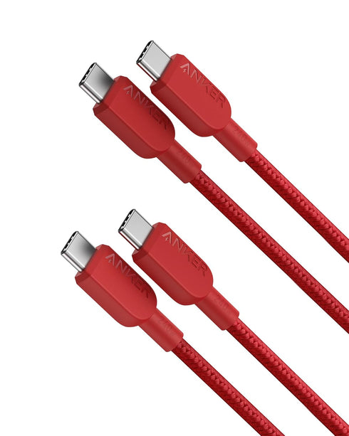 Anker 240W USB C to USB C Cable (2Pack,3ft), USB C Charger Cable Fast Charge for iPhone 15, MacBook Pro 2020, iPad Pro 2020, iPad Air 4, Samsung G...