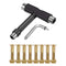 Skateboard Hardware 8PCS Bolts Set and All-in-One Skate Tools Portable Skateboard T Accessory with Tool L-Type Phillips Head Wrench Screwdriver...
