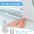 Set of 8 Metal Hold Down Brackets Silver Blinds Brackets Blind Holder Replacements Horizontal Blind Brackets with Screws for Horizontal Blinds Sha...
