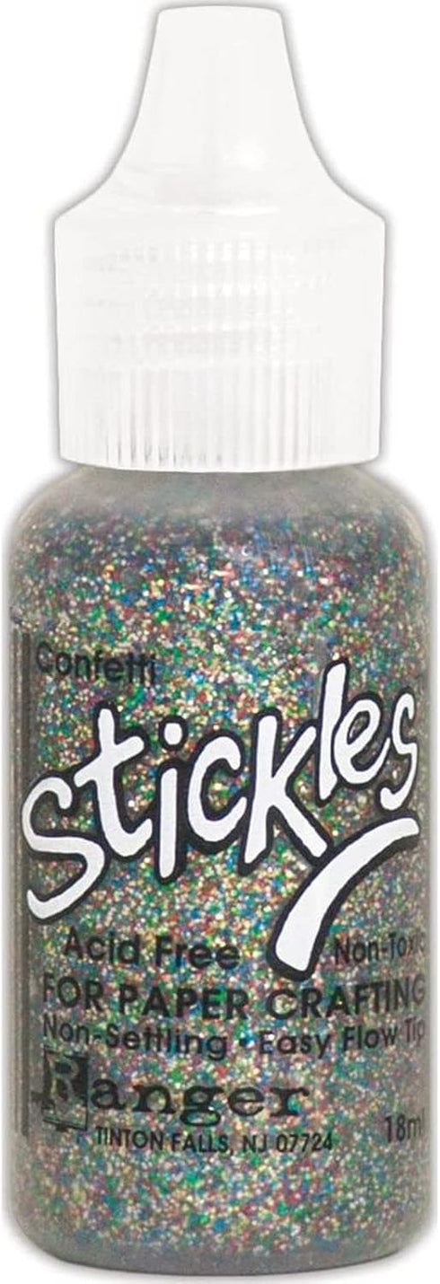 Ranger Stickles Confetti Glitter Glue, Synthetic Material, Multi-Colour, 2.5 x 2.5 x 7.3 cm...