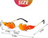 Fire Flame Sunglasses Rimless Flame Shaped Sun Glasses Wave Fire Shaped Glasses for Women Men Party Supplies Photo Props (2 Pairs, Red, Black and ...