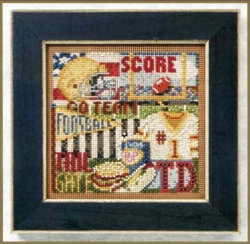 Football Hero Beaded Cross Stitch Kit Mill Hill Buttons & Beads 2011 Autumn Series MH141202...