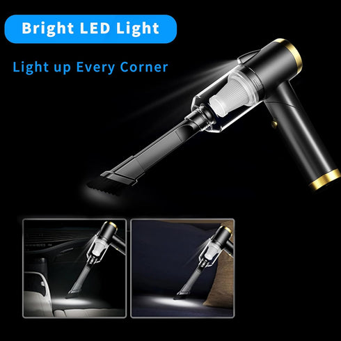 Handheld Vacuum Cordless, 9000Pa Strong Suction, 90°Foldable Mini Portable Vacuum Cleaner, Rechargeable and Lightweight Hand Vacuum with LED Light...
