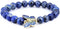 Gem Stone King 8mm Simulated-Lapis Lazuli 18K Yellow Gold Plated Silver Cloisonne Enamel Butterfly Bracelet For Women...