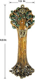Mezuzah Case | Mezuzah Cover | Artwork Tree of Life Wooden Texture Design and Crafted in Brass 4" for The Jewish Homes | Rainbow Color (Brown | Gr...