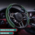 Car Steering Wheel Cover, Microfiber Suede Leather and Carbon Fiber Double Sided Design, Warm in Winter and Cool in Summer, Breathable Non Slip Se...