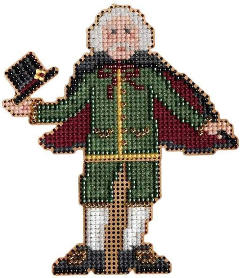 Drosselmayer Beaded Counted Cross Stitch Christmas Ornament Kit Mill Hill 2008 Winter Holiday Nutcracker MH18-8301...