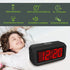 Digital Alarm Clock, Small Wall Clock, Battery Operated, 1.2" LED Large Display, 2-Level Brightness Dimmer, 12/24Hr, Snooze, 4 PCS AA Batteries La...