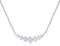 Barzel 18K White Gold Plated or Rose Gold Plated Created White Opal Graduated Necklace...