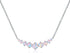 Barzel 18K White Gold Plated or Rose Gold Plated Created White Opal Graduated Necklace...