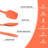 Permanent Warranty Silicone Small Spoon 1 PCS Heat Resistant Silicone Spatula Cooking for Nonstick Cookware Kitchen Gadgets Small Spoon Orange...