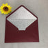 25 PCS Pearl Burgundy with Silver Glitter Envelopes A7, 5.35 x 7.7 inches, Perfect for 5x7 Wedding Invitation Cards,Birthday Greeting RSVP Invite...